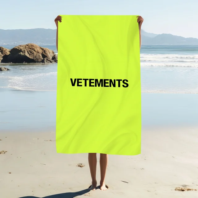 Fashion Towel Soft Pool Gift For Travel Gym Shower Camping Quick Dry Sports V-Vetements Logo Large Beach Towel 3