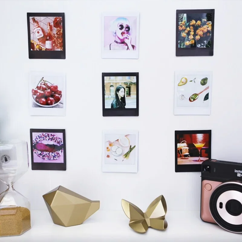 Fujifilm Instax SQUARE 필름 10매 Instax SQUARE SQ6 SQ10 SQ20 하이브리드 인스턴트 카메라 및 공유 SP-3 프린터용 흰색 가장자리 사진