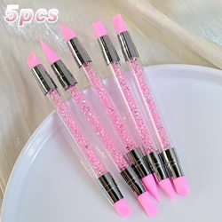 Versatile Double - Ended Silicone Sculpting and Dotting Tool Set - 5 Pieces (5pcs pink)