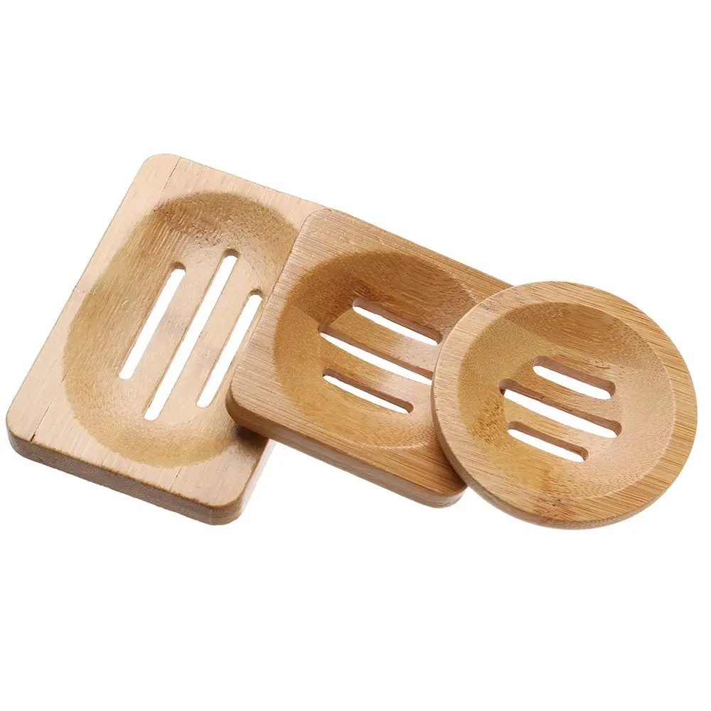 Description Picture 5 of itemSoap Dish Container Moisture-proof Bamboo Storage Tray Draining Box Home Shower Washroom Accessories wood color Bathroom Tools
