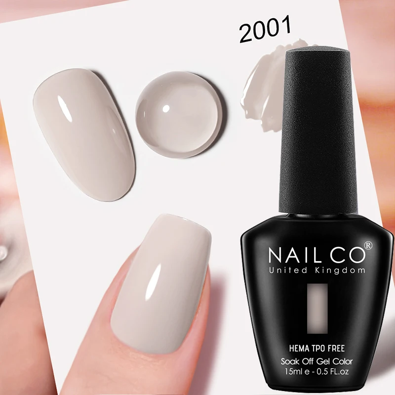 NAILCO Premium Soft Color Gel Polish - Vibrant Semi-Permanent Varnish, HEMA & TPO Free