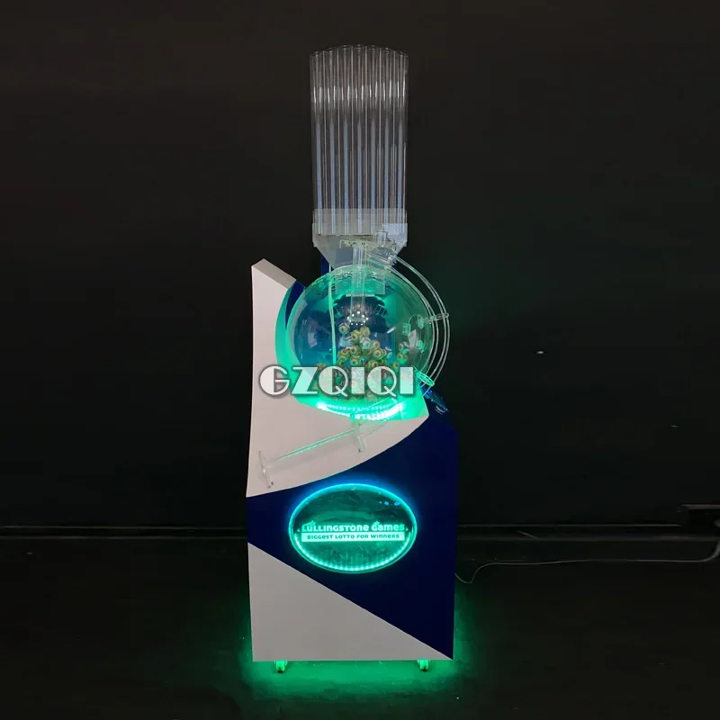 made lottery machine by air mixing with LED lights roulette wheel