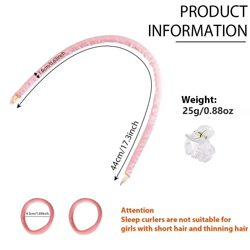 Heatless Hair Curlers Soft Curling Rod Headband No Heat Hair Rollers Lazy Curls Sleeping Overnight Flexi Rods Styling Tools