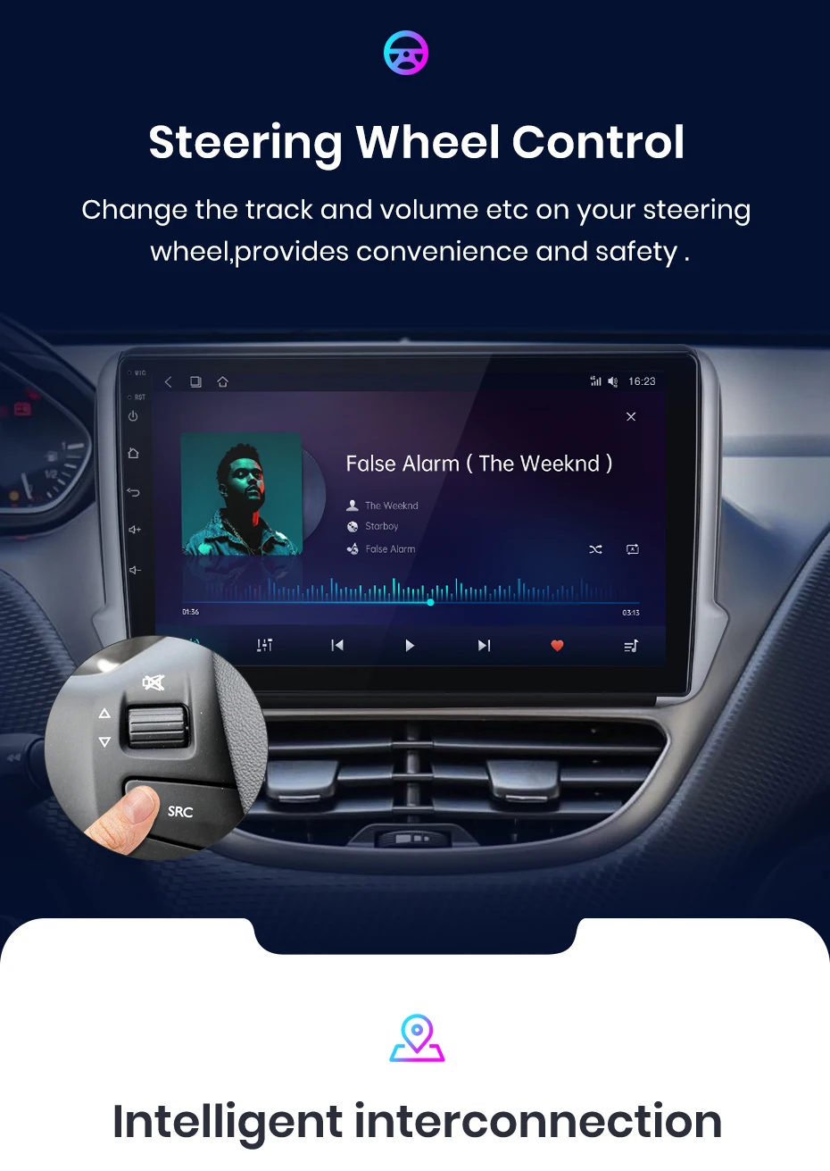 Junsun V1 AI Stimme Drahtlose CarPlay Android Auto Radio für Peugeot 2008 208 2012-2018 Auto Multimedia autoradio RDS WIFI 4G DSP – Detail 11