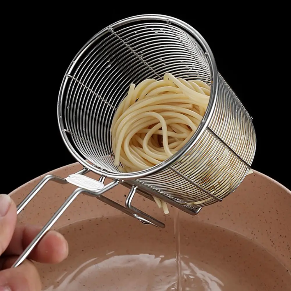Stainless Steel Deep Frying Basket with Handle for French Fries