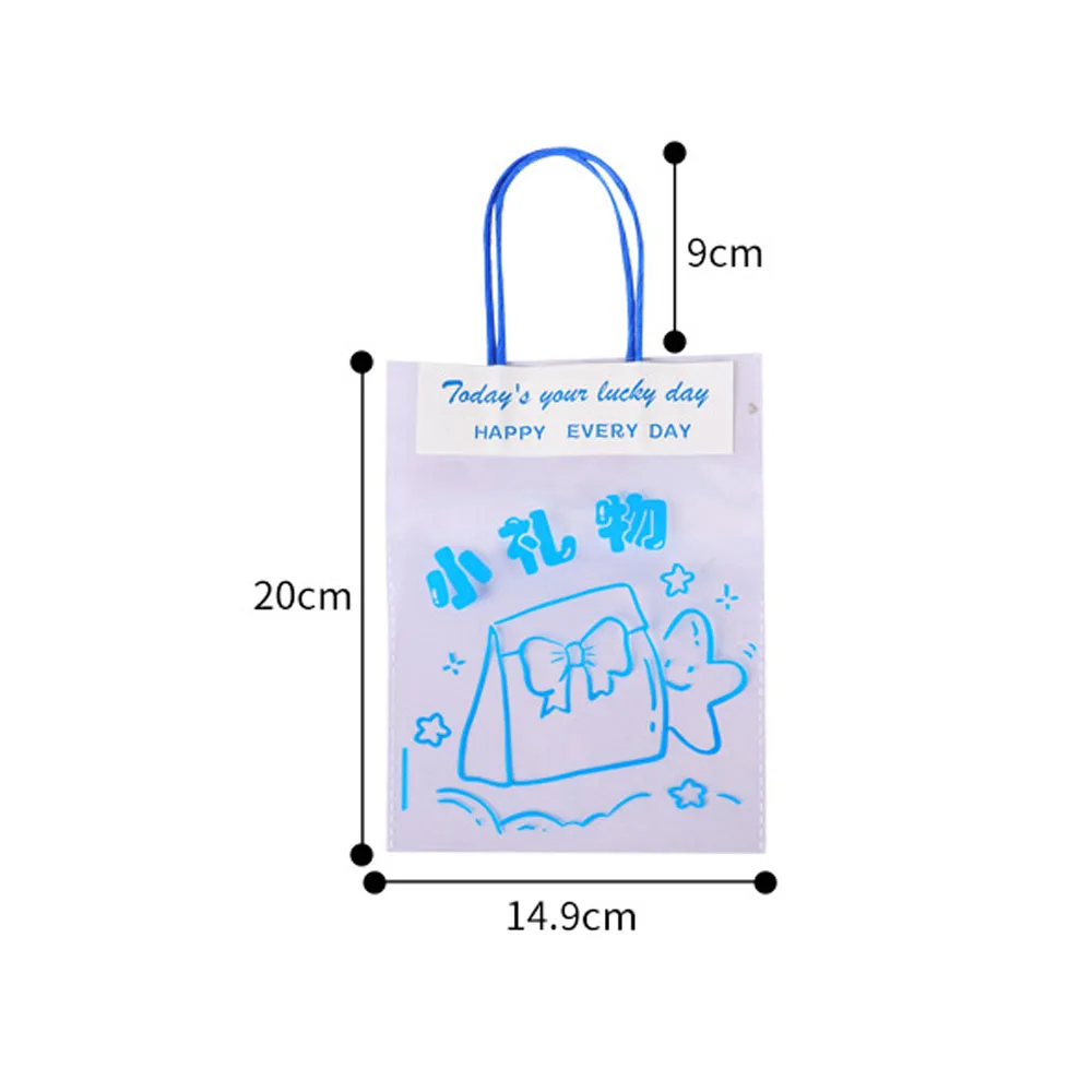 1Pcs Handheld Transparent Bags Small Item Cute Storage Bag Candy Snack Bags for Kids Birthday Party Decors Gifts Shopping Bag