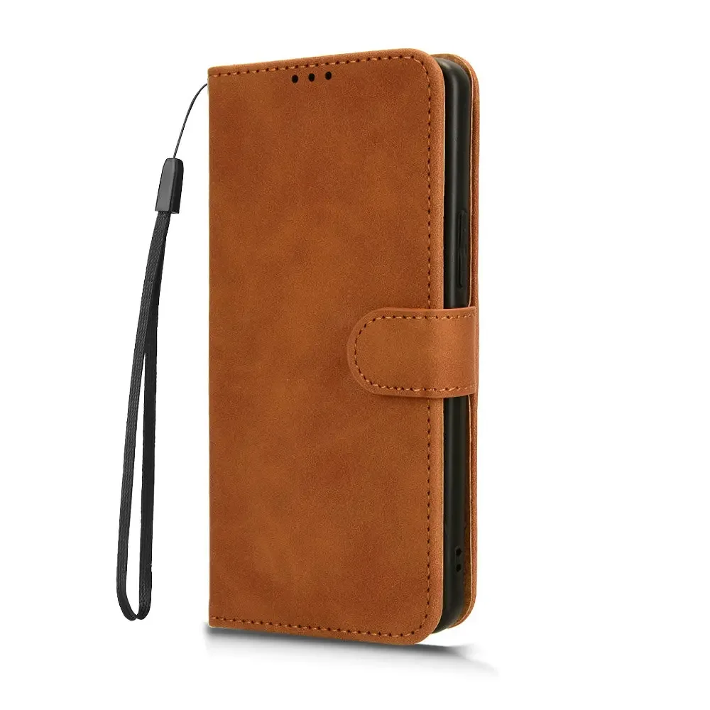 Luxury Leather Flip Wallet Case - Retro Skin with Magnetic Full Cover