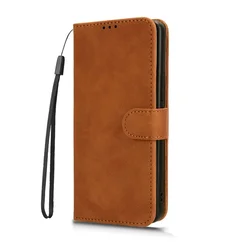 Luxury Leather Flip Wallet Case - Retro Skin with Magnetic Full Cover for POCO M7 4G 171MM (Brown)