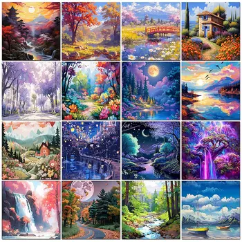 PhotoCustom Natural Landscape Paint By Numbers Kit 1