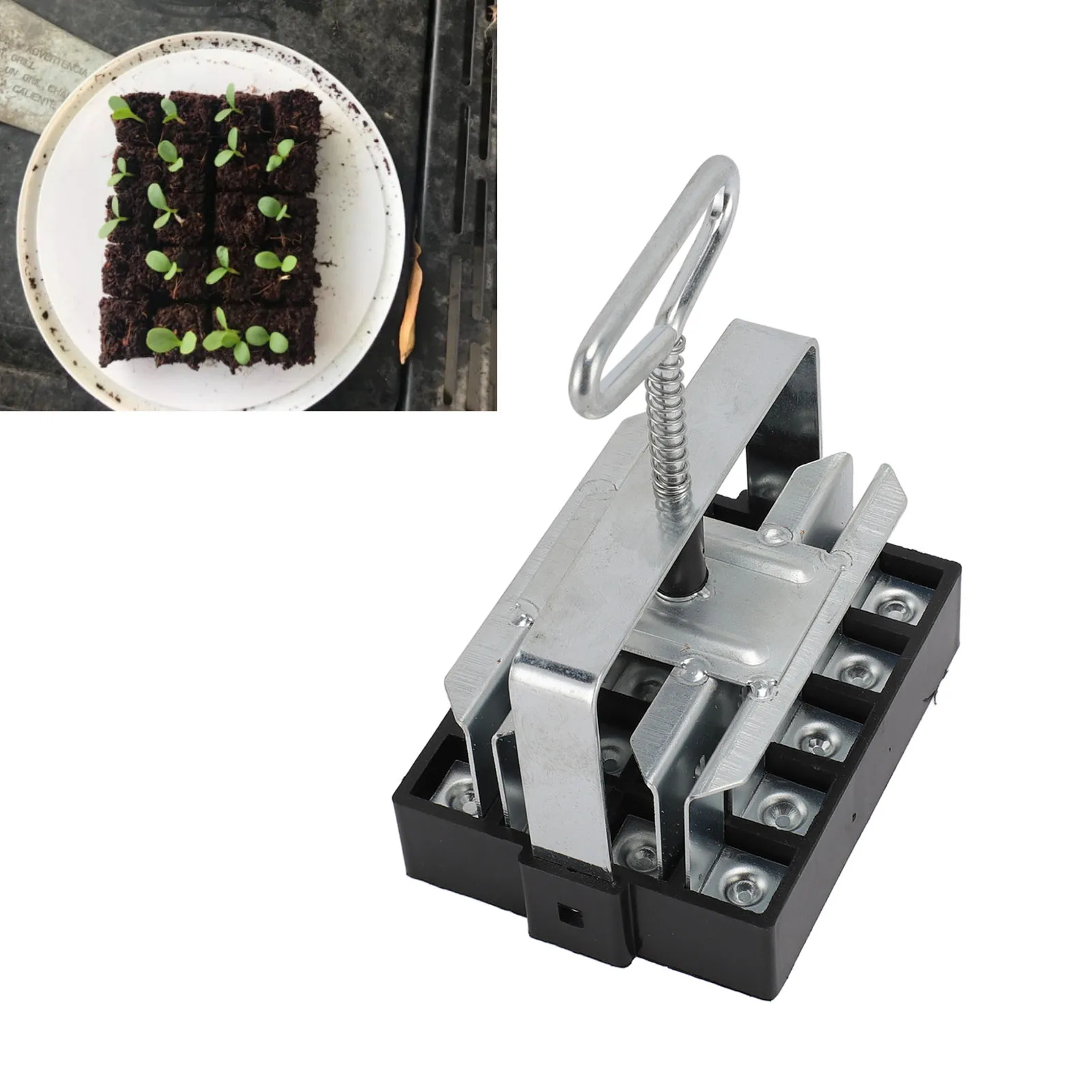 Soil Block Maker 20 Cells Manual Eco Friendly Space Saving Comfortable Grip Soil Blocker for Garden