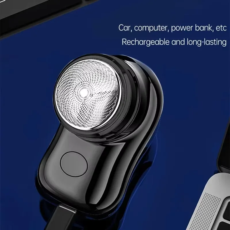 New Mini Portable Electric Usb Rechargeable Shaver Mens Razor Portable Waterproof Razor Travel Goods Waterproof Onboard mini electric shaver