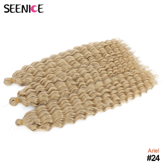 Ariel Curl Deep Wave Twist Crochet Hair Natural Synthetic Afro Curls Crochet Braids Ombre Braiding Hair Extensions For Women #24