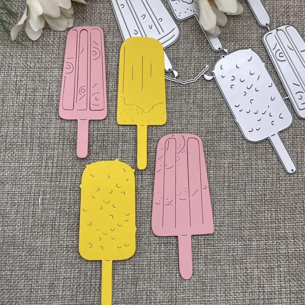 Neue Eiscreme-Serie Metall-Stanzformen Schablonen für DIY Scrapbooking Dekorative Prägung Handarbeit Stanzformen Vorlage Form