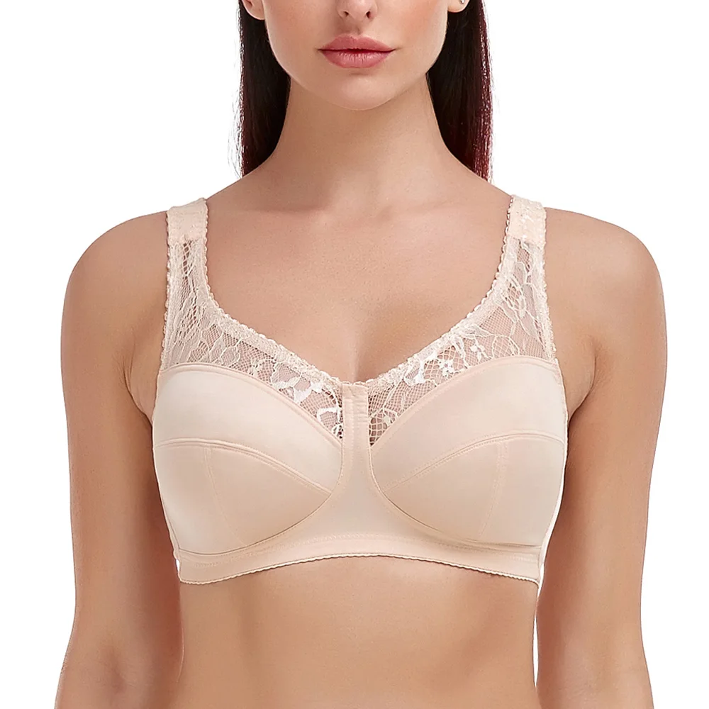 

Summer Thin Woman Large Bra Underwear Comfortable Seamless Bra Big Size Wireless Thin Summer Bra Intimates Bras for Women