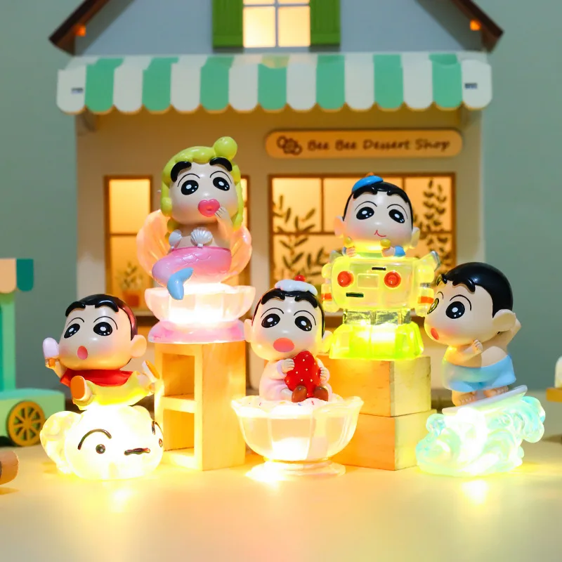

Crayon Shin-Chan настольная игрушка, модель украшения для ночного стола с небольшими цифрами, Декор для дома, креативные подарки на день рождения