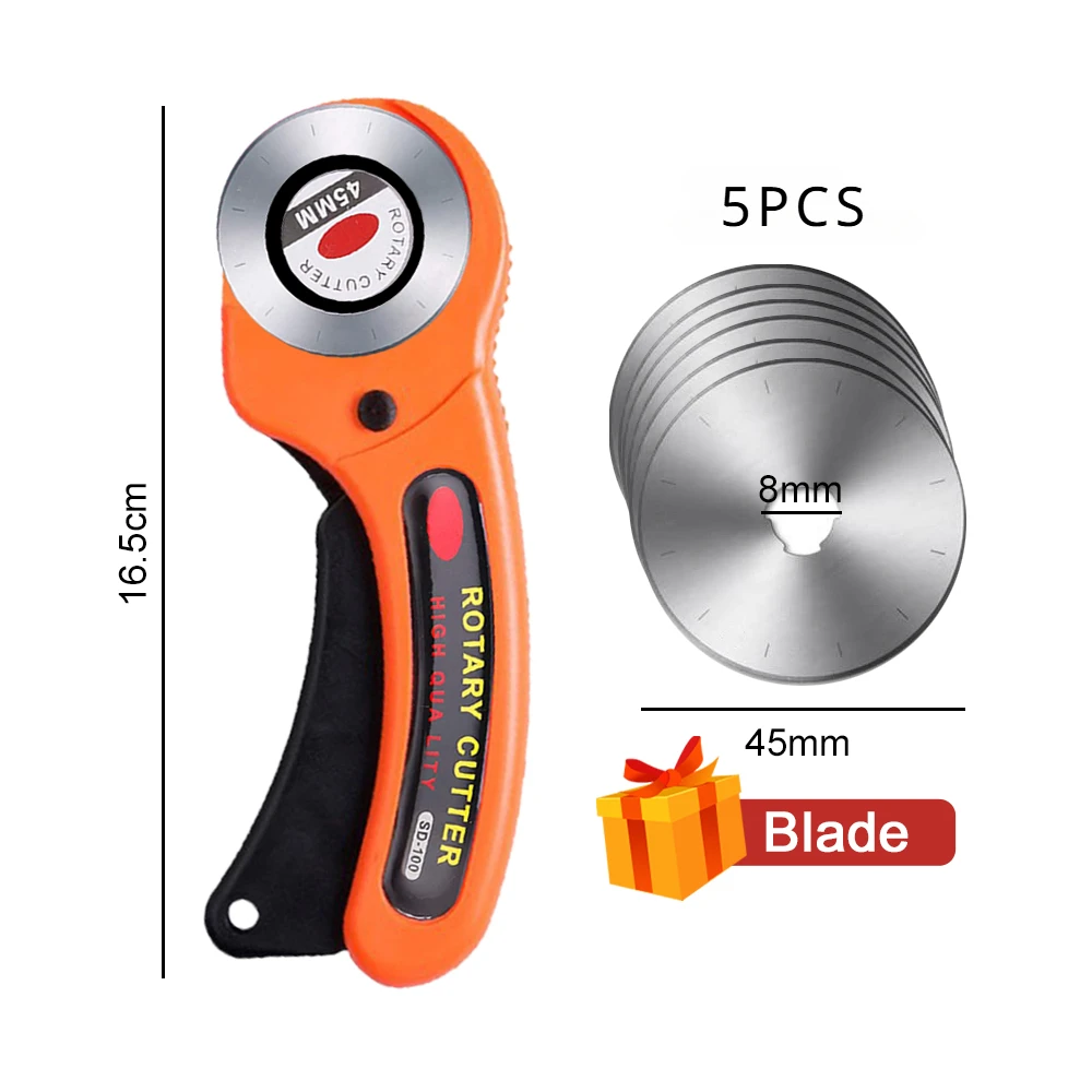 Leathercraft 45mm Rotary Cutter Leather Cutting Tool Leather Craft Fabric Circular Blade Knife DIY Patchwork Sewing Quilting