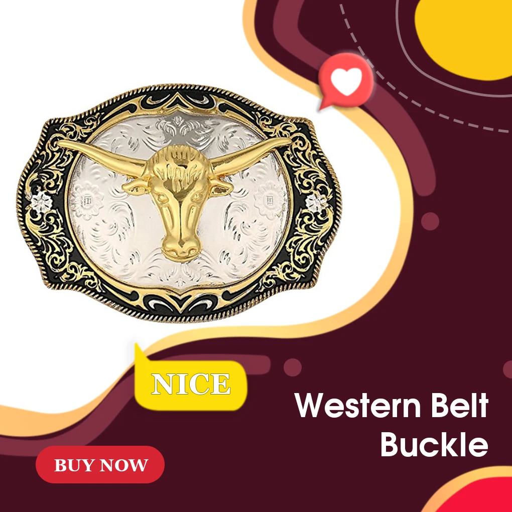 

Belt Buckle Western Style Garment Accessories Buckles in Bags Package for Men