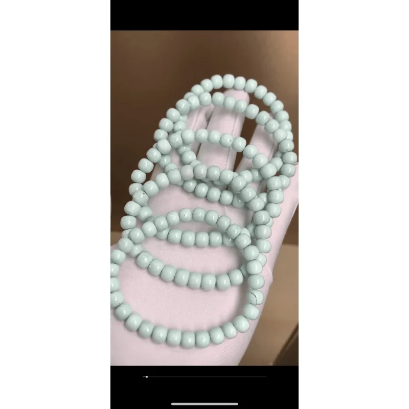 

Raw Ore Turquoise Old Color Refreshing Porcelain Degree Hand Toy Effect Good Bracelet Size 7 mm