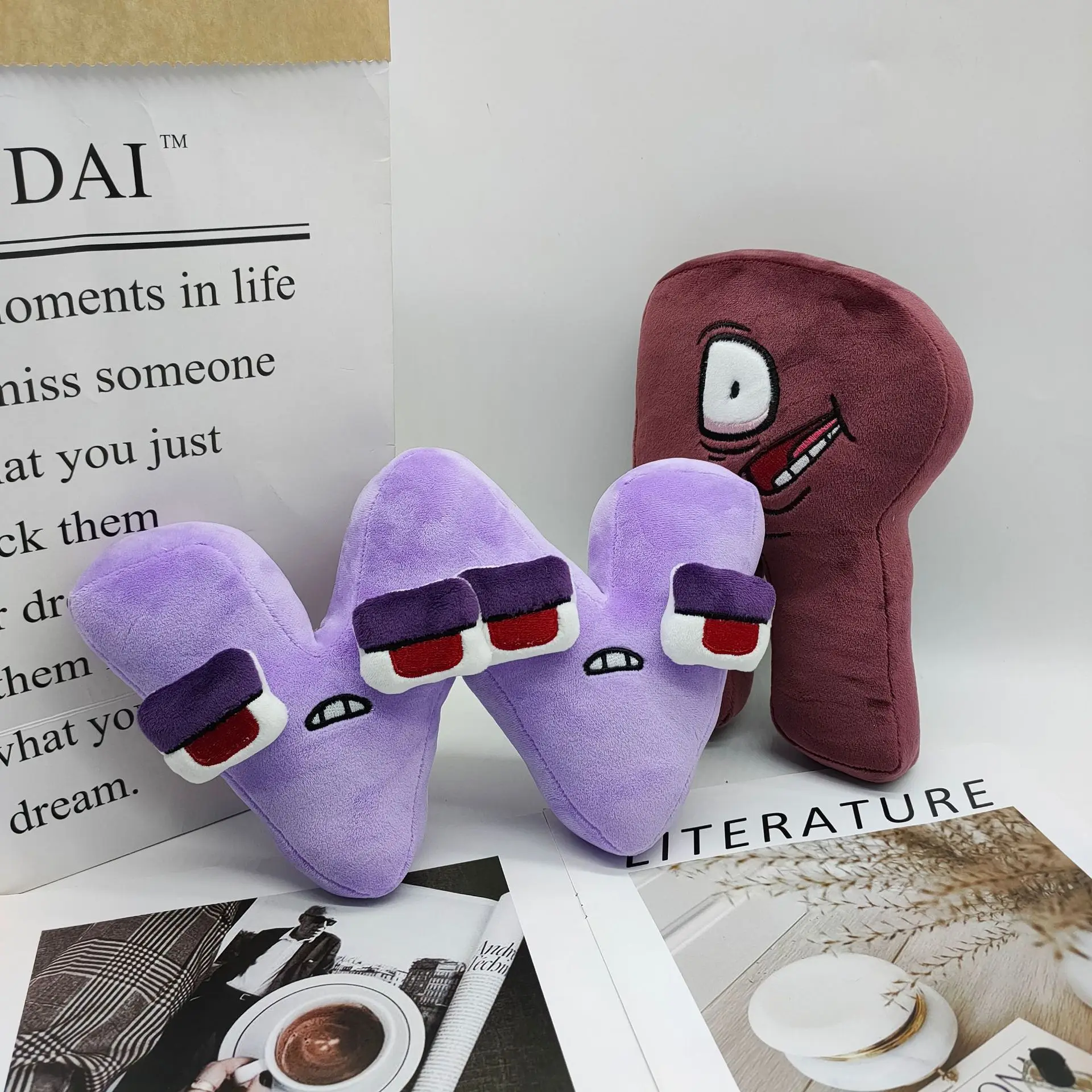 Alphabet Lore Plush Stuffed Toy- U Letter Stuffed Doll-Soft Education Letter  Stuffed Doll,Children's Birthday Supplies 