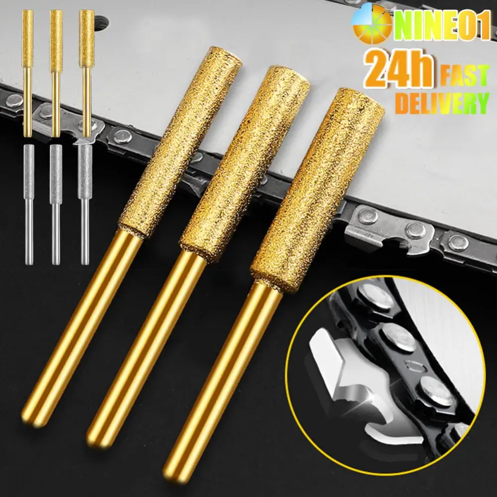 3PCS Diamond Chainsaw Sharpener Burr 4/4.8/5.5mm Grinder Chain Saw