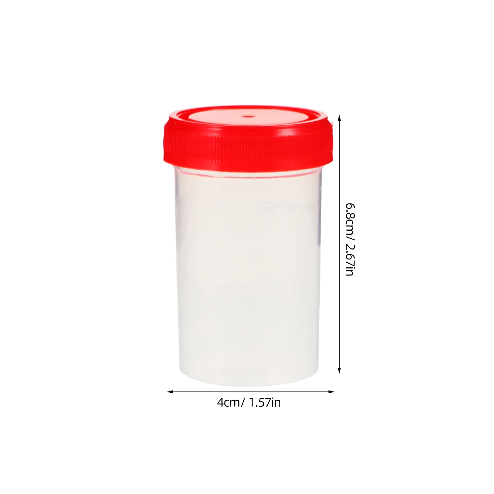 15 Pcs Sampling Cup Urine specimen cups with lids Plastic Fluid Sample Container with Scale The Cups Containers Lids Specimen