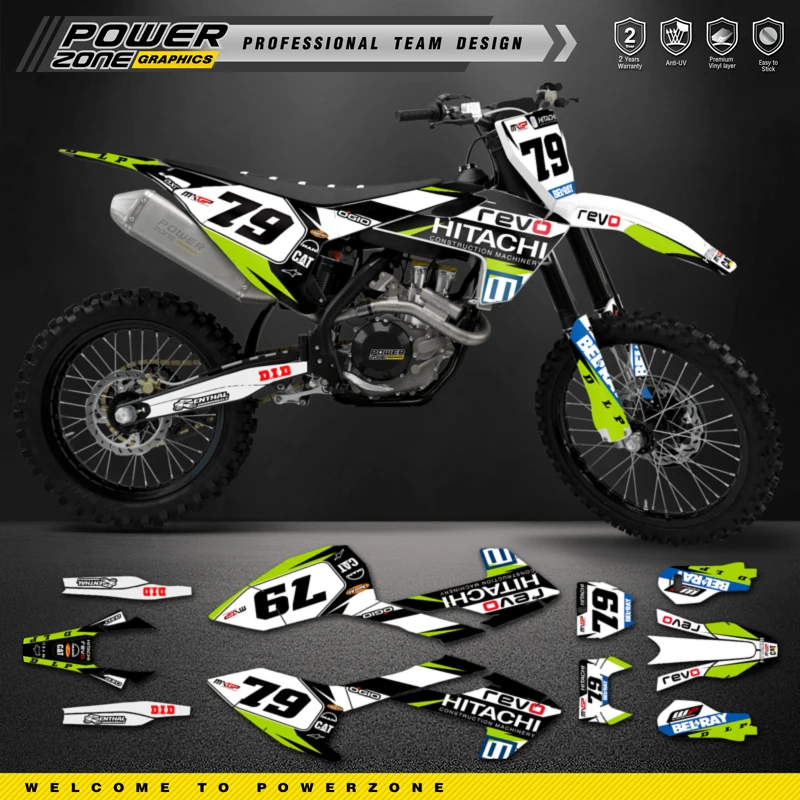 

PowerZone Custom Team Graphics Decals For 3M Sticker Kit For Husqvarna Sticker 2016-18 TC FC TX FX FS 2017-19 TE FE 125-450cc 27