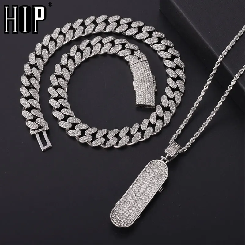 

Кубинская цепочка для мужчин и женщин, ожерелье в стиле хип-хоп, сверкающее ожерелье для скутера, металлическая бижутерия в подарок