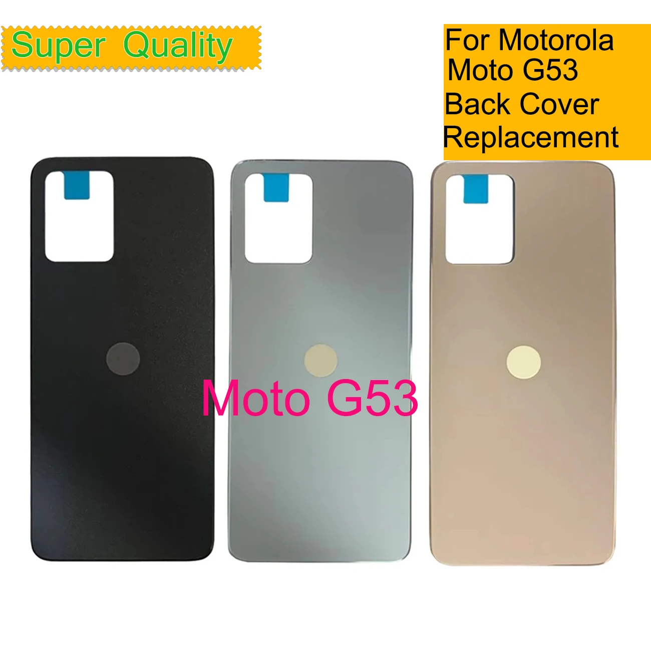 

10Pcs/Lot For Motorola Moto G53 Housing Battery Cover For Moto G53 XT2335-2 Back Cover Case Rear Door Chassis Shell Replacement