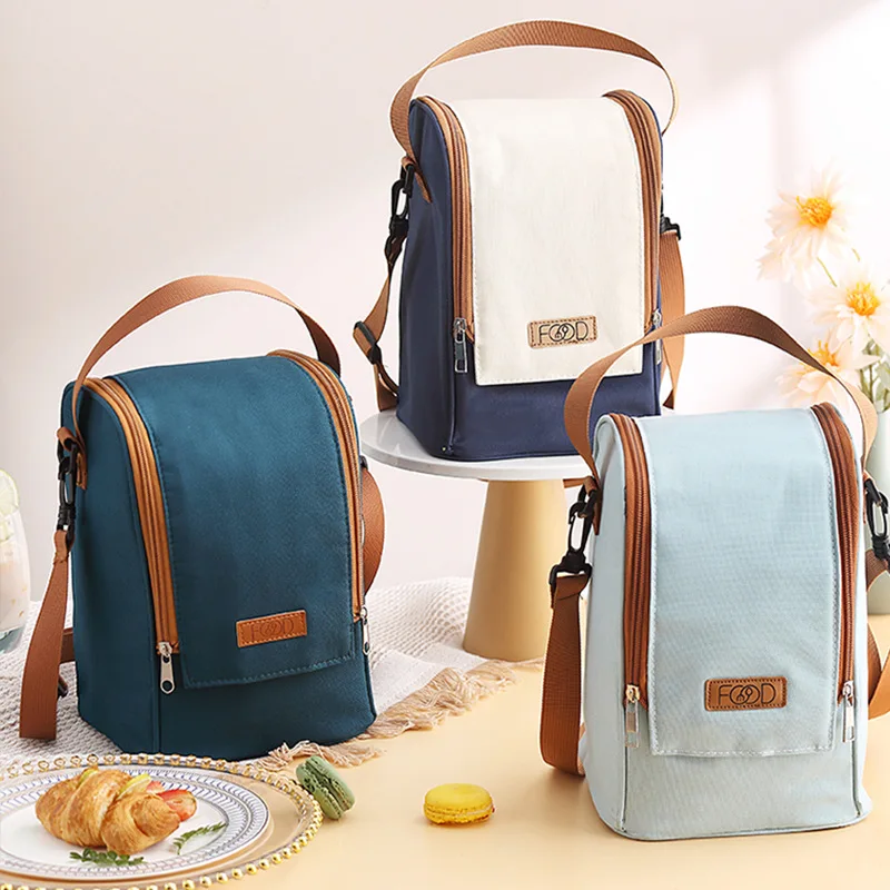 Waterdichte Thermische Crossbody Lunchbox Tas Draagbare Geïsoleerde Voedsel Bento Cooler Schoudertassen Opslag Container Voor Kids Vrouwen