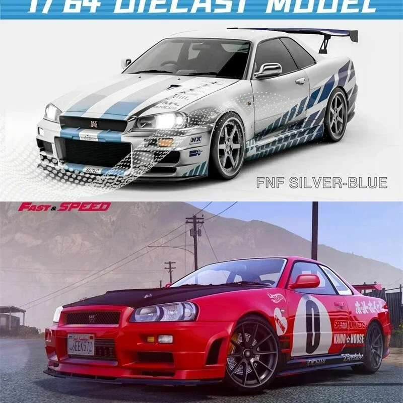 

Fast Speed FS 1:64 Skyline GT-R R34 Mk5 FNF limited999 Diecast Model Car