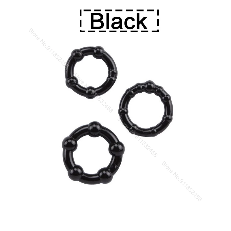 3 Pcs/Set Ring Delay Ejaculation Adult Toys For Men Dick Enlargement Silicone Ring Male Sex Toys Stronger Er_voghion.com