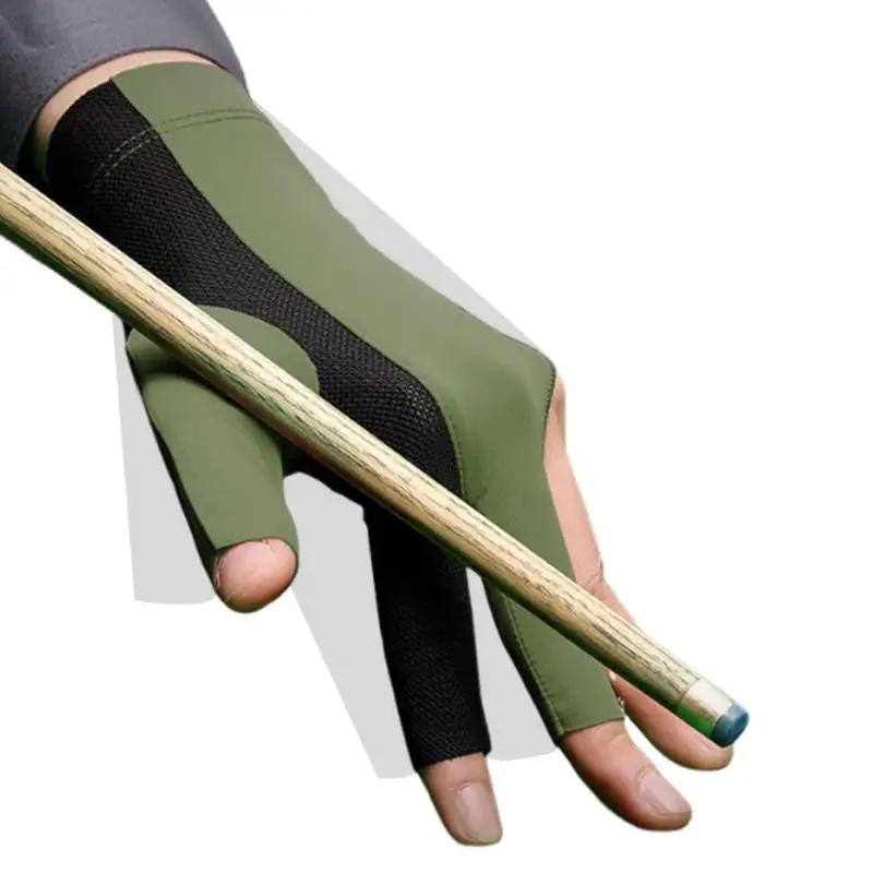 Billiard Pool Gloves Professional Breathable 3-Finger Non-Slip Elastic Cue Quick Dry