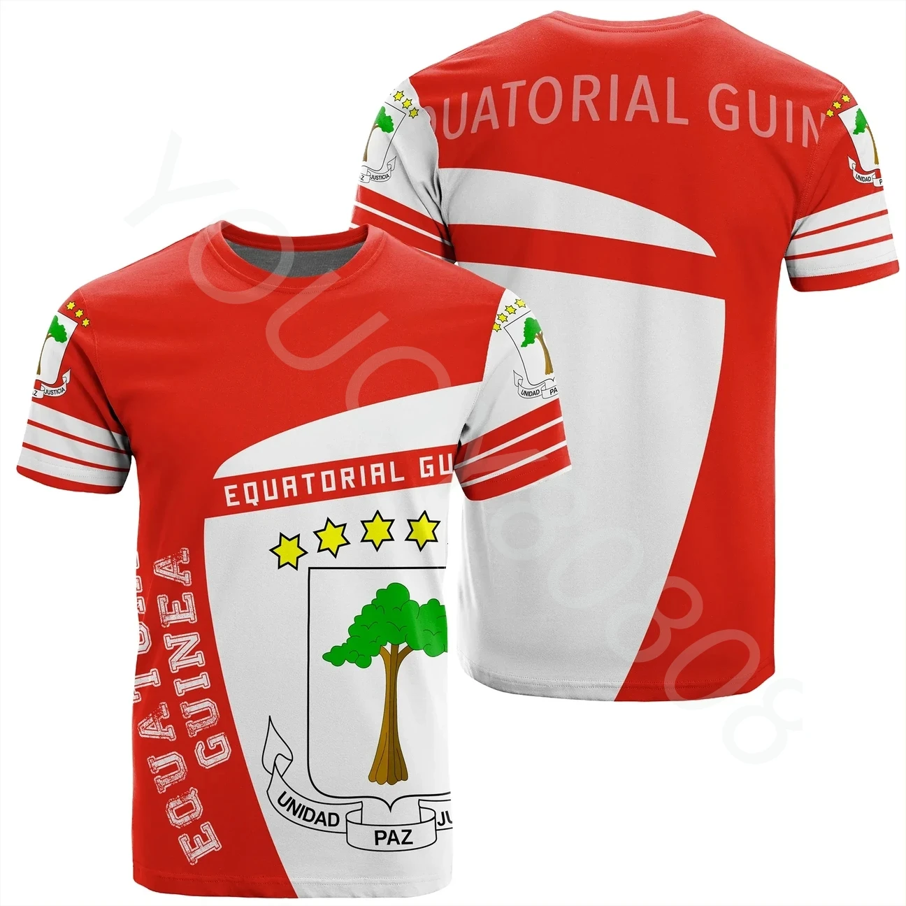 

Мужская одежда с 3D-принтом, Повседневная летняя африканская Футболка Harajuku с коротким рукавом, Спортивная футболка премиум качества из Экваториальной Гвинеи