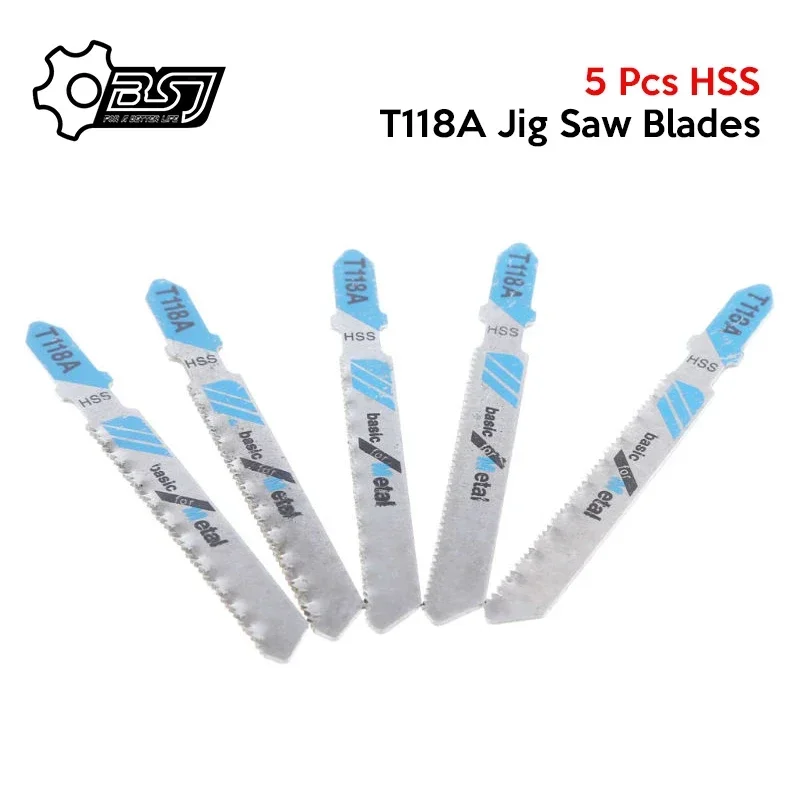 Jig Saw Blades Reciprocating Saw Blades Scroll Saw Blades Hacksaw Blade Circular Saw Blade 5PCS for Woodworking Metal Plastic Machines