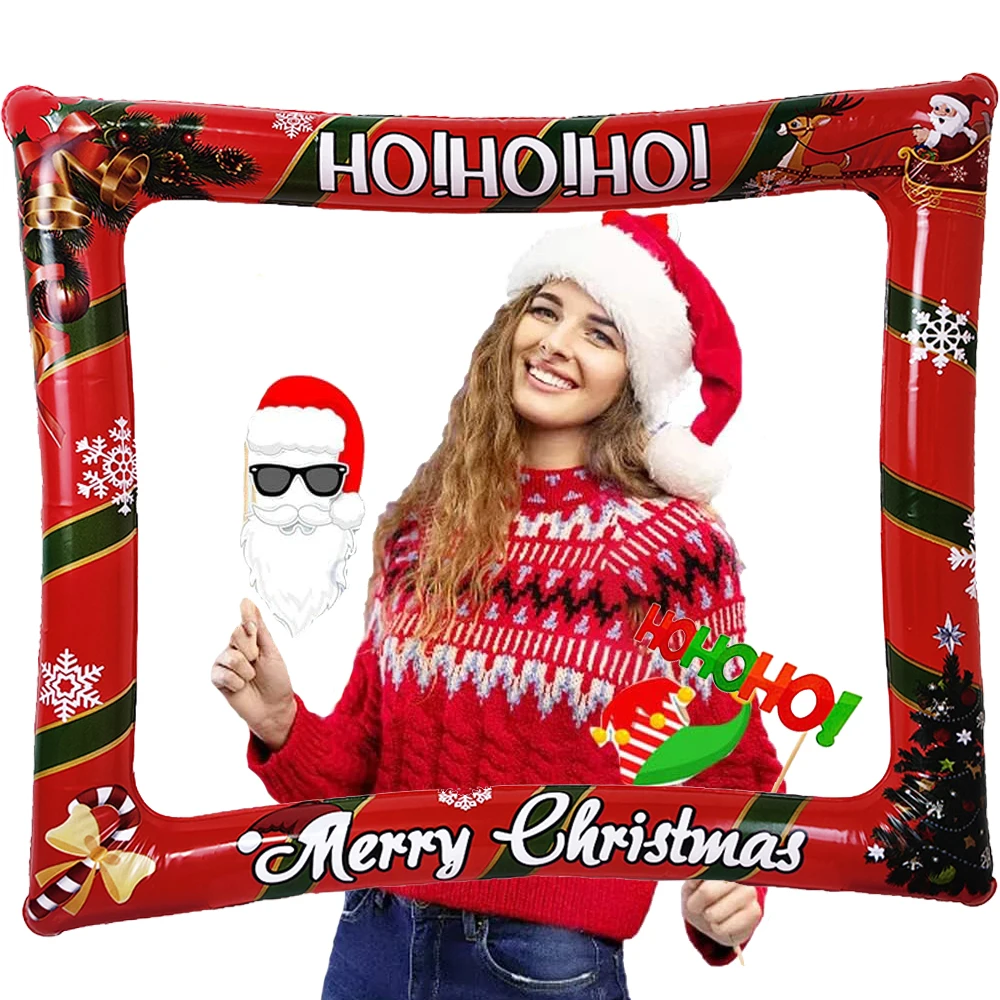 Cadre Photo Gonflable Selfie - 67x46 Cm - Accessoire Photobooth Fête Anniversaire Mariage - PVC Réutilisable