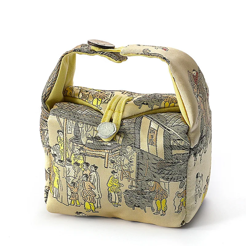 Handmade Silk Storage Bag, Luxury Cup Bags, Handmade Tea Cup Fabric Bag, Portable Tea Ceremony Travel Bag, Cup Storage Organizer 6