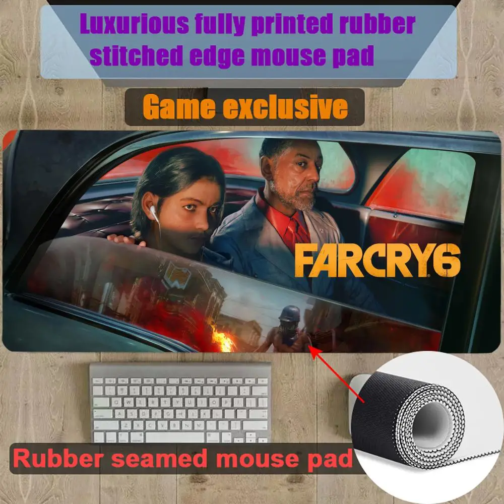 F-Far Cry-Y Mouse Pad Gamer Gaming Rubber Seamed Mouse Pad Accessories Desk Keyboard Pad Computer Laptop
