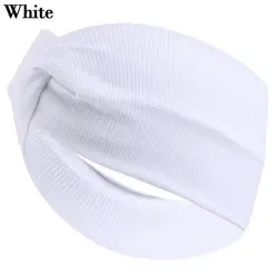 Extra Large Thick Wide Headbands for Women - Sports & Workout Hair Accessories (White)