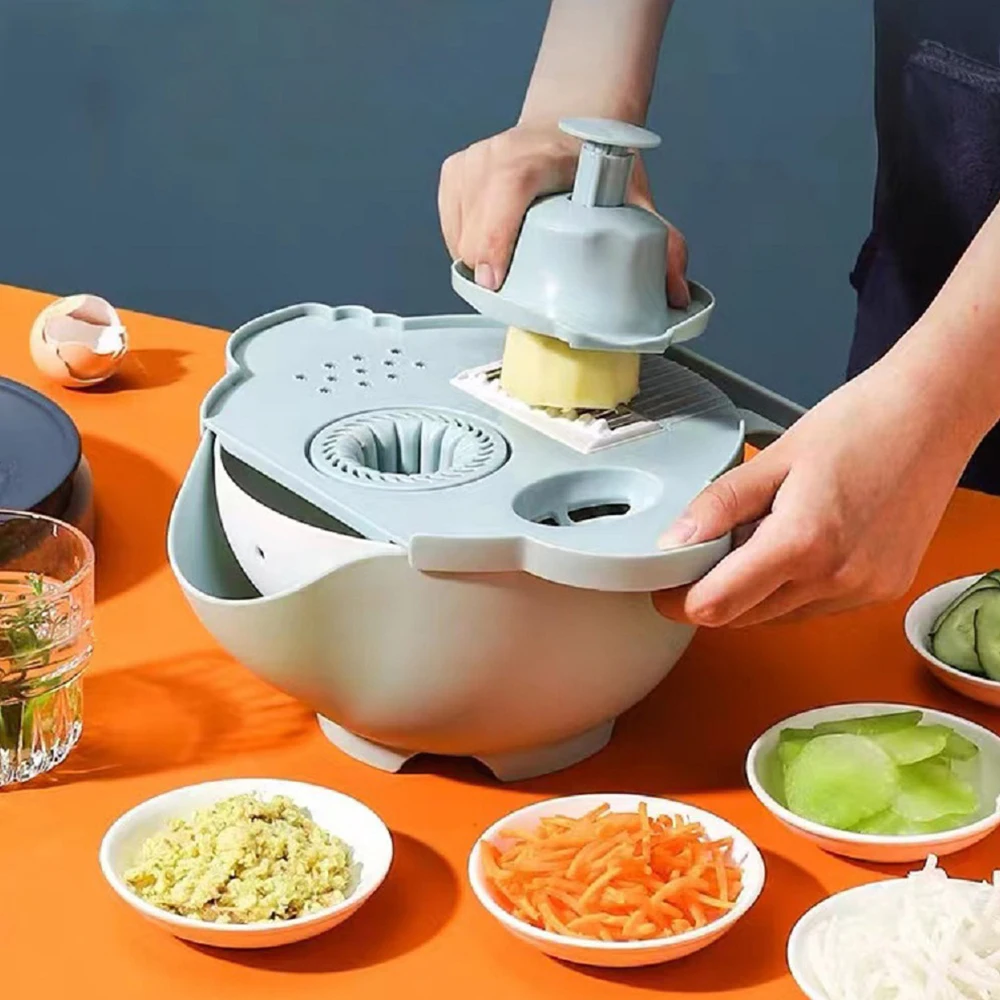 7in1 Multifunction Vegetable Cutter Slicer Manual Shredder Potato Carrot Cheese Grater Mandoline Chopper Peeler Draining Basket - AliExpress