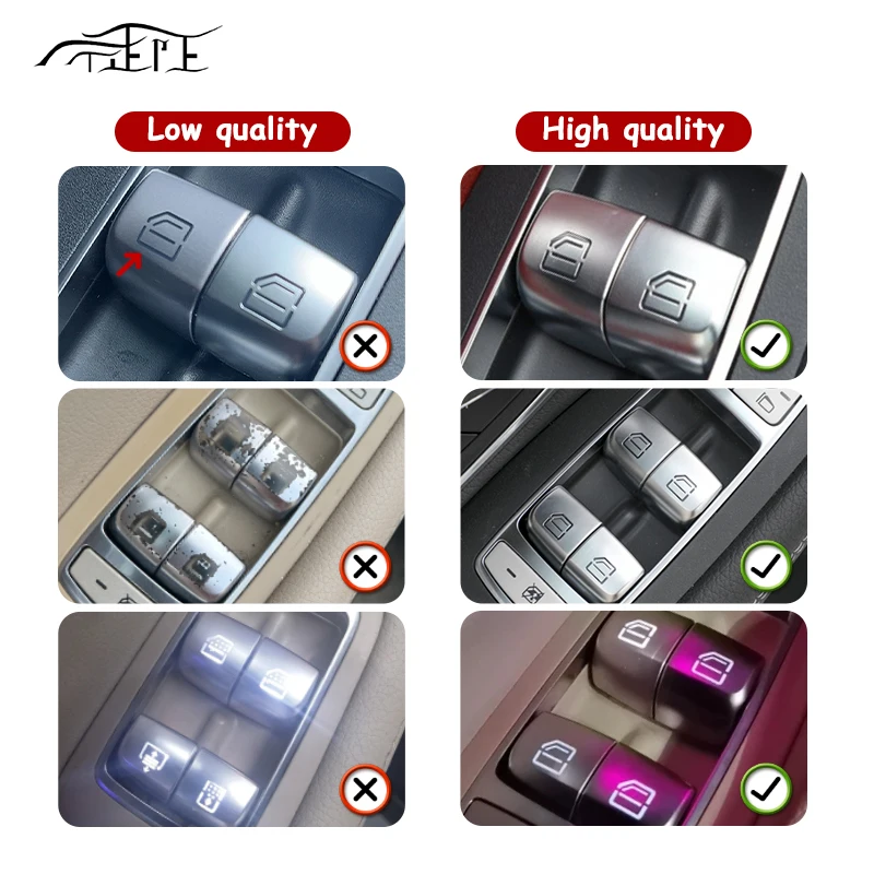 메르세데스 벤츠 W213 E 클래스 E200 E300 E350 E320 용 자동차 창문 단추, 창문 조절기 스위치 단추 전기 제어 커버