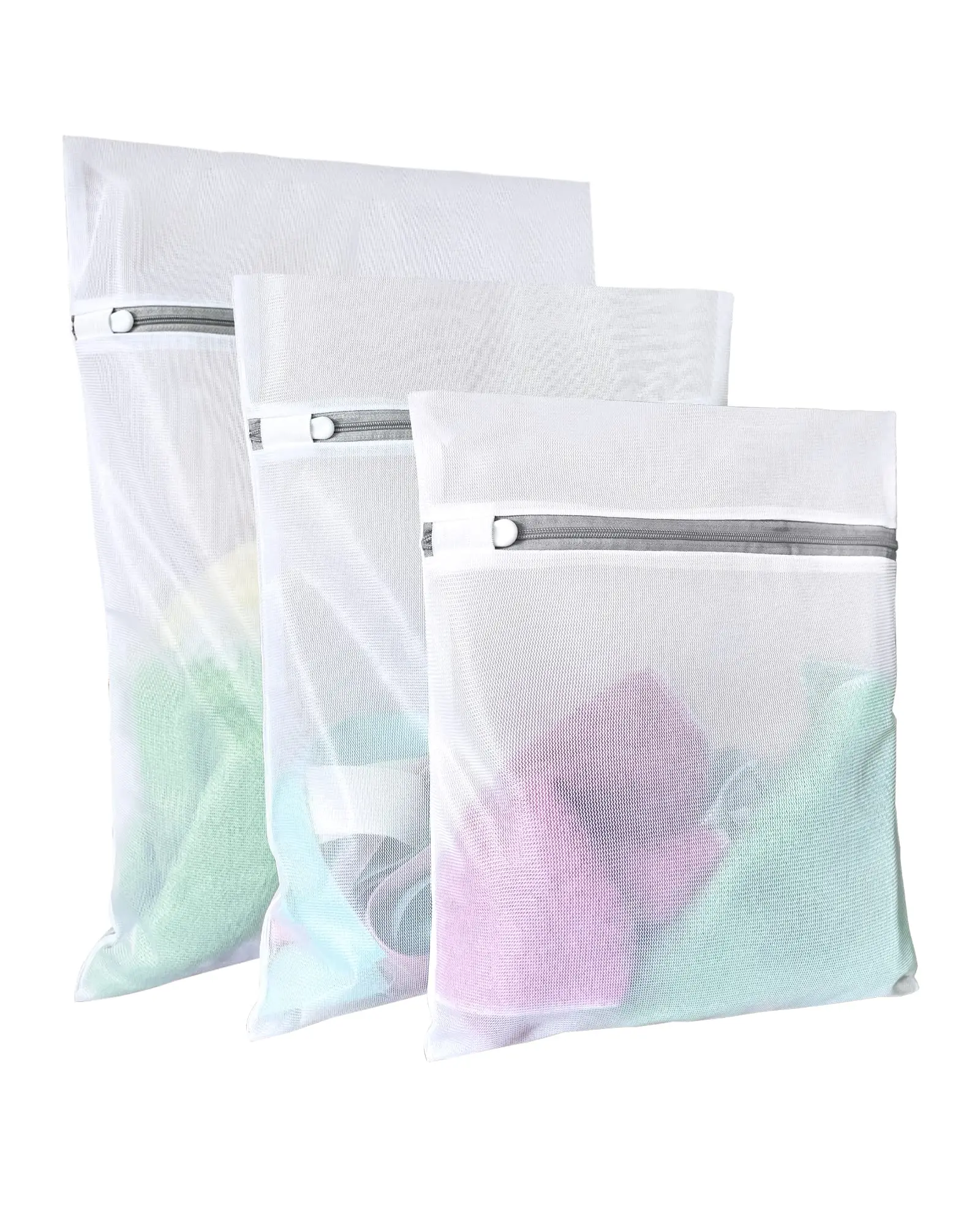 Reusable Mesh Laundry Bag for Delicates - Zippered Clothes Organizer for Travel and Everyday Use