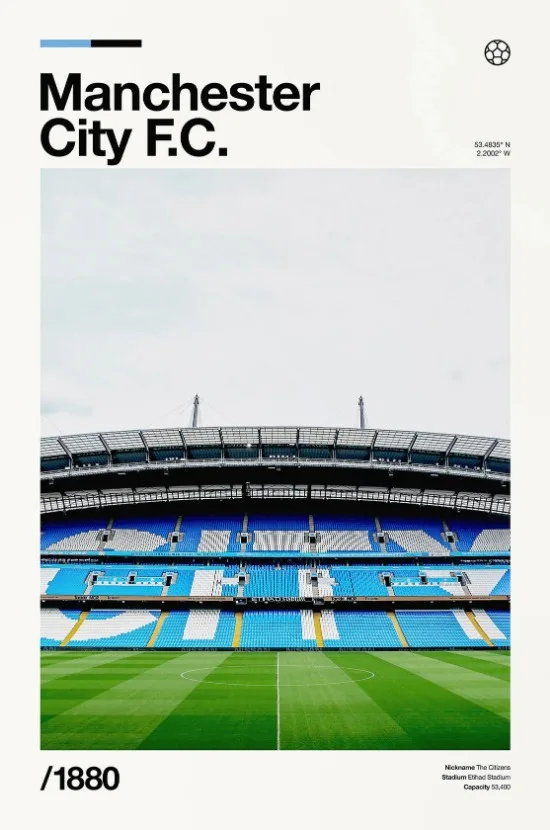 Stadium Football Fans Minimalist Canvas Wall Art Decor Poster