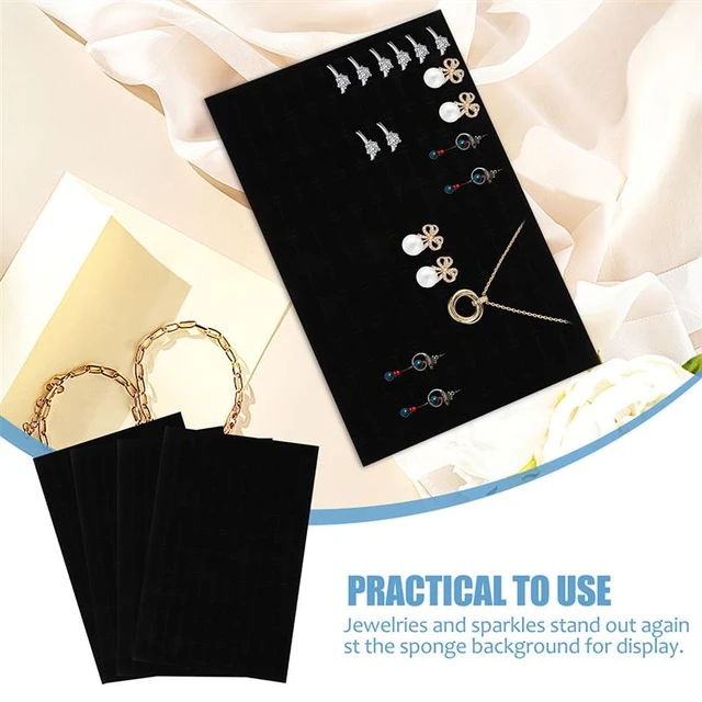 5 Pieces Jewelry Holder Inserts Velvet Rings Insert Sponge Insert Rings Pad  Selling Rings Liners Supplies Showcase Storage Jewelry Box Pads White 