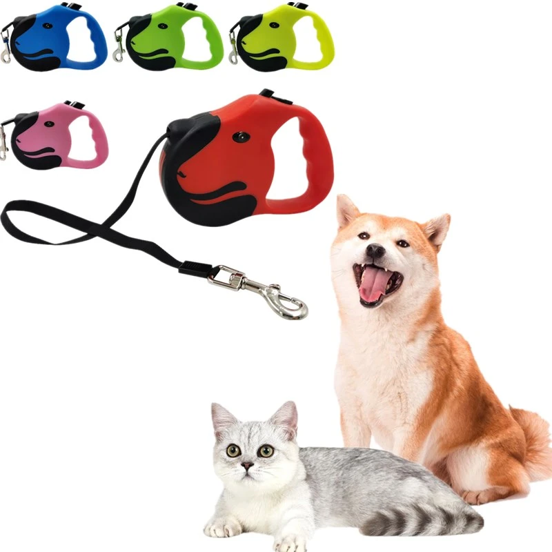 8M Durable Nylon Dog Leash Long Pet Retractable Lead Automatic Leash For Large Dogs Extending Big Dog Walking Running Leads Rope