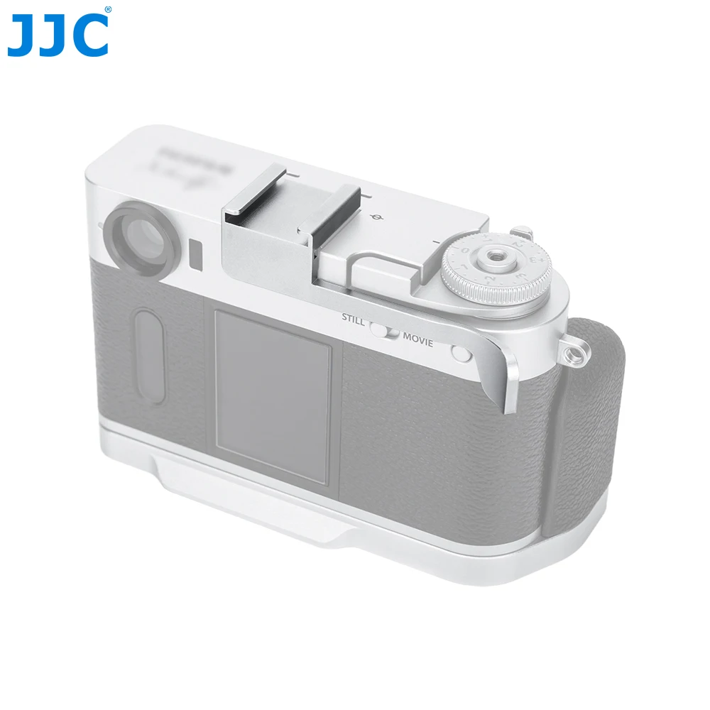 JJC Aluminiumlegierung Kamera Blitzschuh Daumen hoch Griff für Fujifilm X Half X-HF1 Zubehör Daumenauflage Kamera Griffhalter – Detail 22