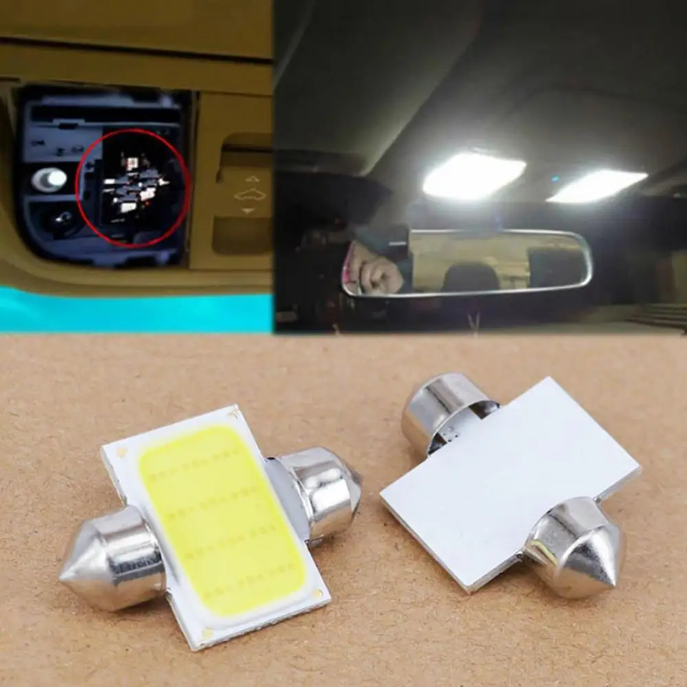 

2Pcs 12V COB LED White Interior Light Lamp Car Caravan Motorhome Reading Car Accessories