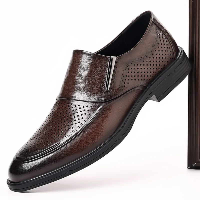

Brand Business Shoes for Men Formal Loafers Dress Oxfords Men's Wedding Shoe Fashion Leather Footwear Elegant Male Flat