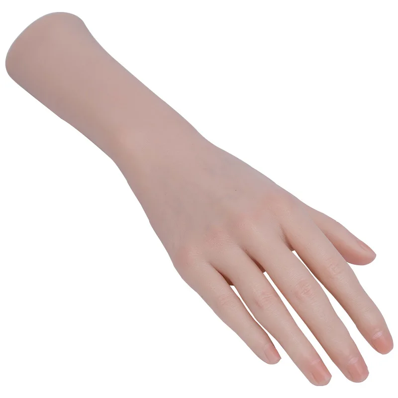 

Silicone Practice Hand Acrylic Nail Art Mannequin Finger Training Realistic Hand Model for Manicure DIY Salon Artists JDW03