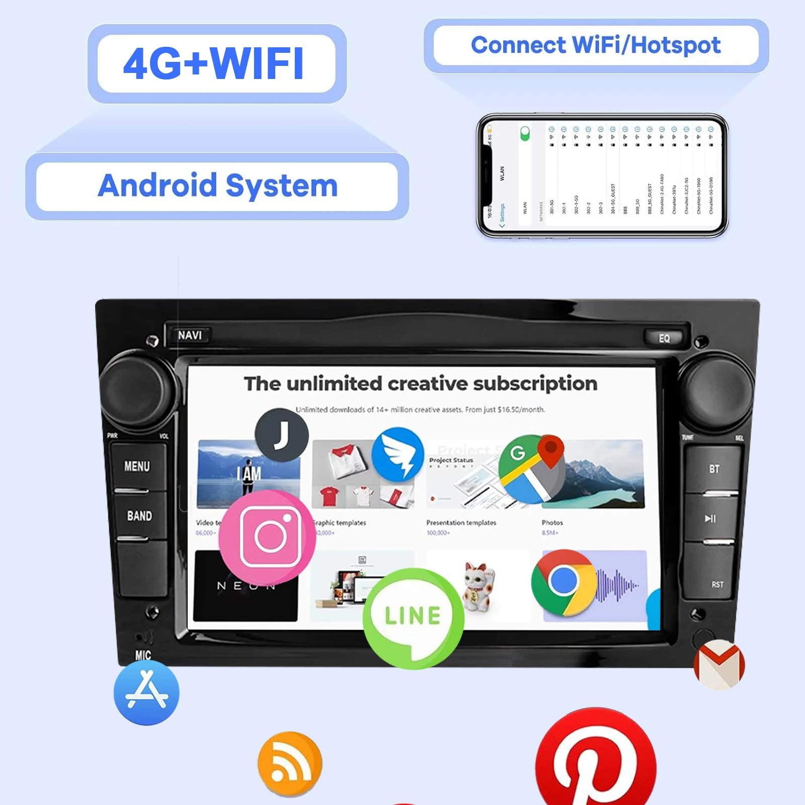 Android Car Radio For Opel Astra Corsa Antara Vectra Zafira Multimedia Player Su