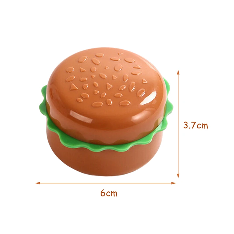 Creative Cartoon Hamburger Shape Pencil Sharpeners Double Holes Pencil Cutting Tools School Supplies Student Stationery Gifts - 6
